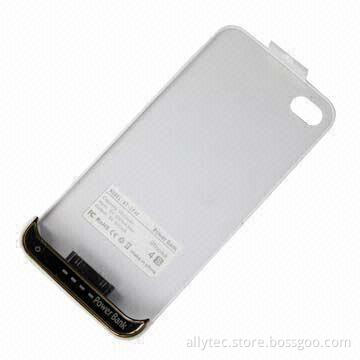 Portable Power Bank for iPhone 4 with 1,300mAh Capacity, Available in White